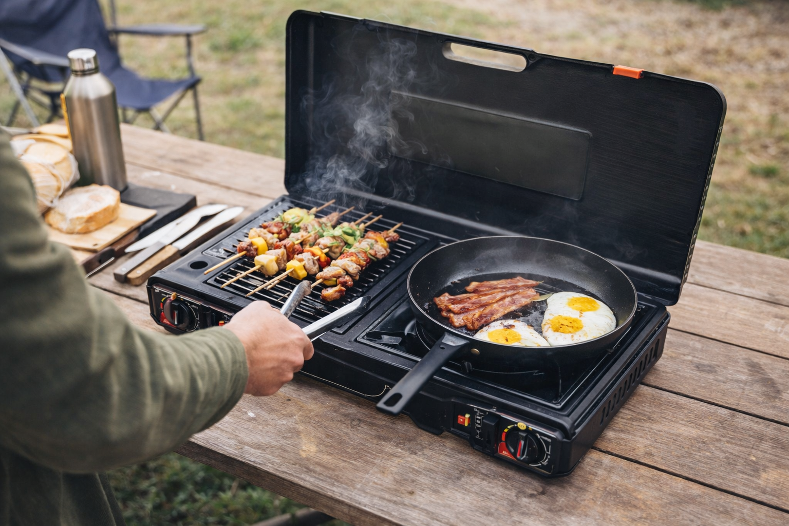 Premiova™ 2-in-1 Portable Gas Stove & BBQ Grill