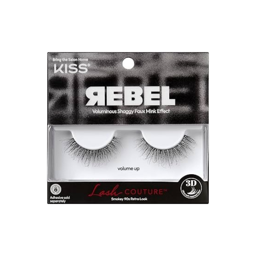 KISS Rebel Lashes Volume Up – Bold Volume False Eyelashes (Black)