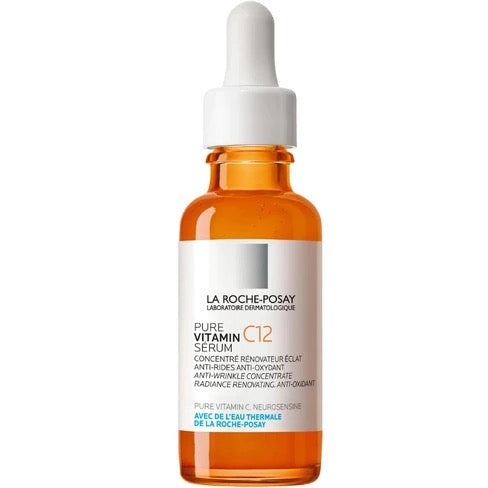 La Roche-Posay Pure Vitamin C12 serum bottle on a white background