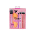Real Techniques Everyday Essentials Brush Set – Face, Eye & Cheek (6 Pieces with 2 Sponges)