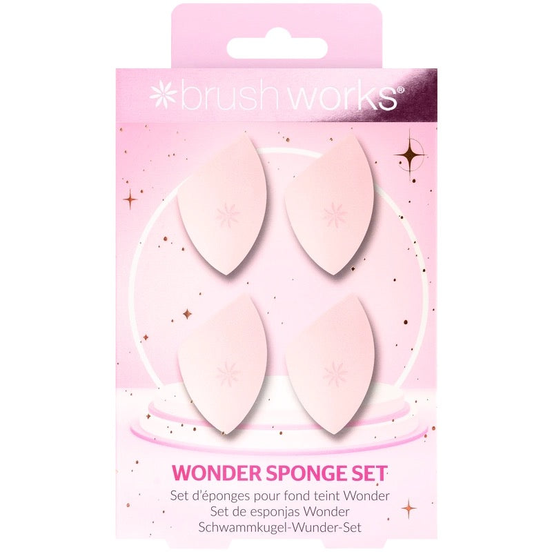 Brushworks Wonder Sponge Set – Multi-Shape Makeup Sponges for Flawless Base