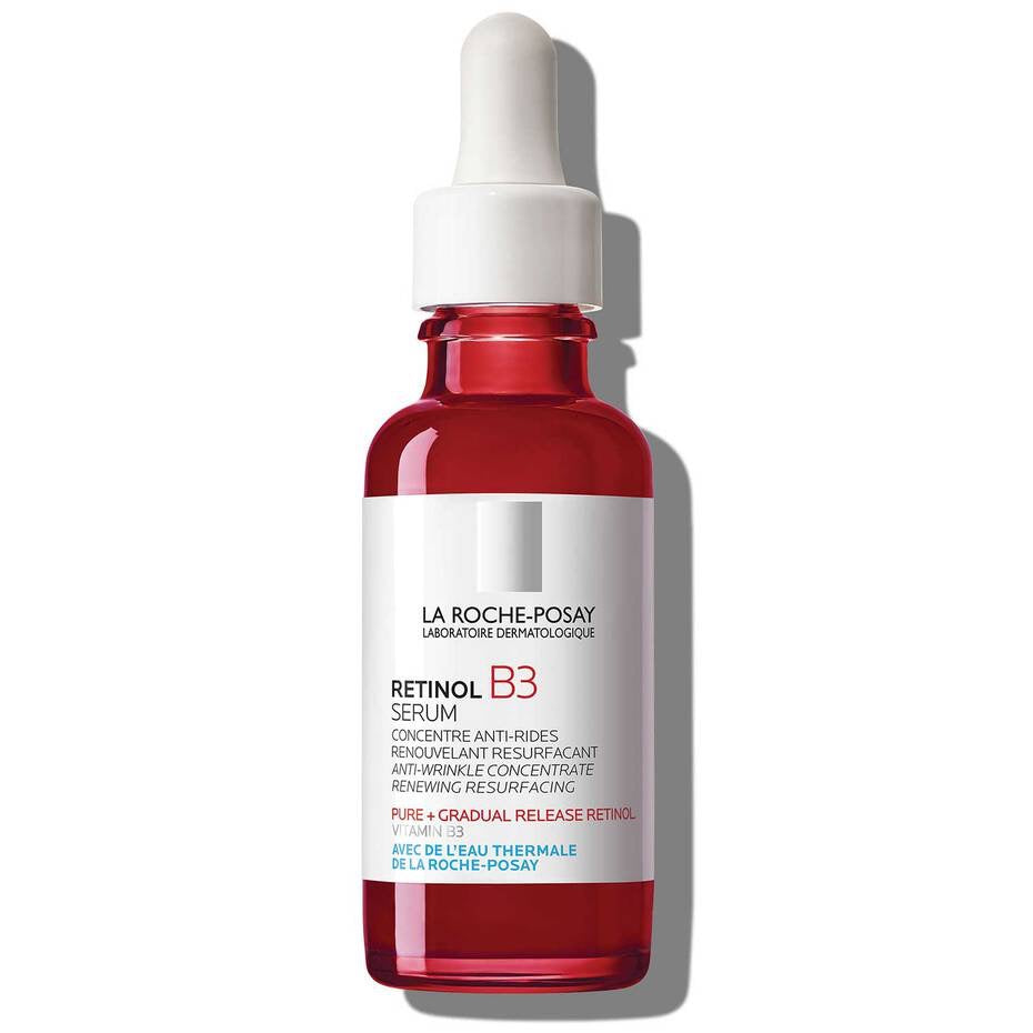 La Roche-Posay Retinol B3 serum bottle on a white background