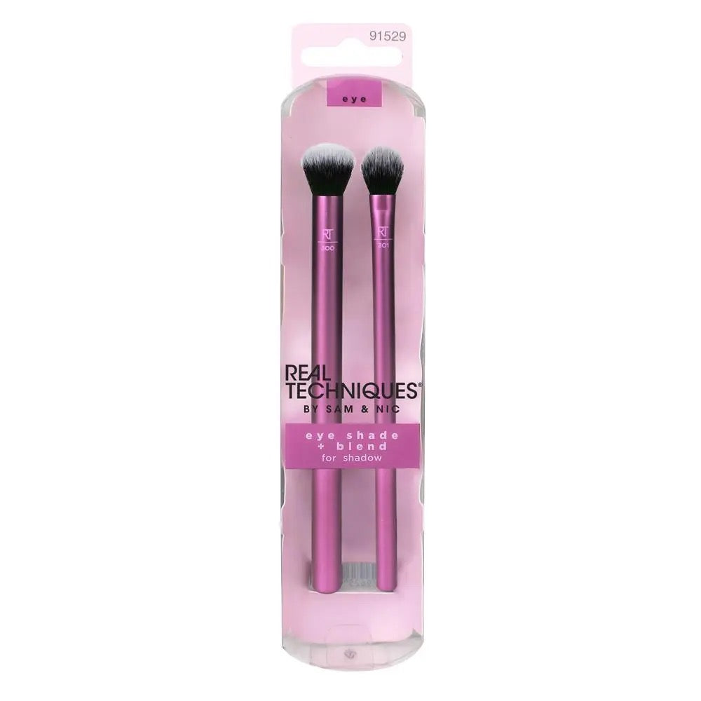 Real Techniques Eye Shade + Blend Duo – 2-in-1 Eyeshadow Brush Set