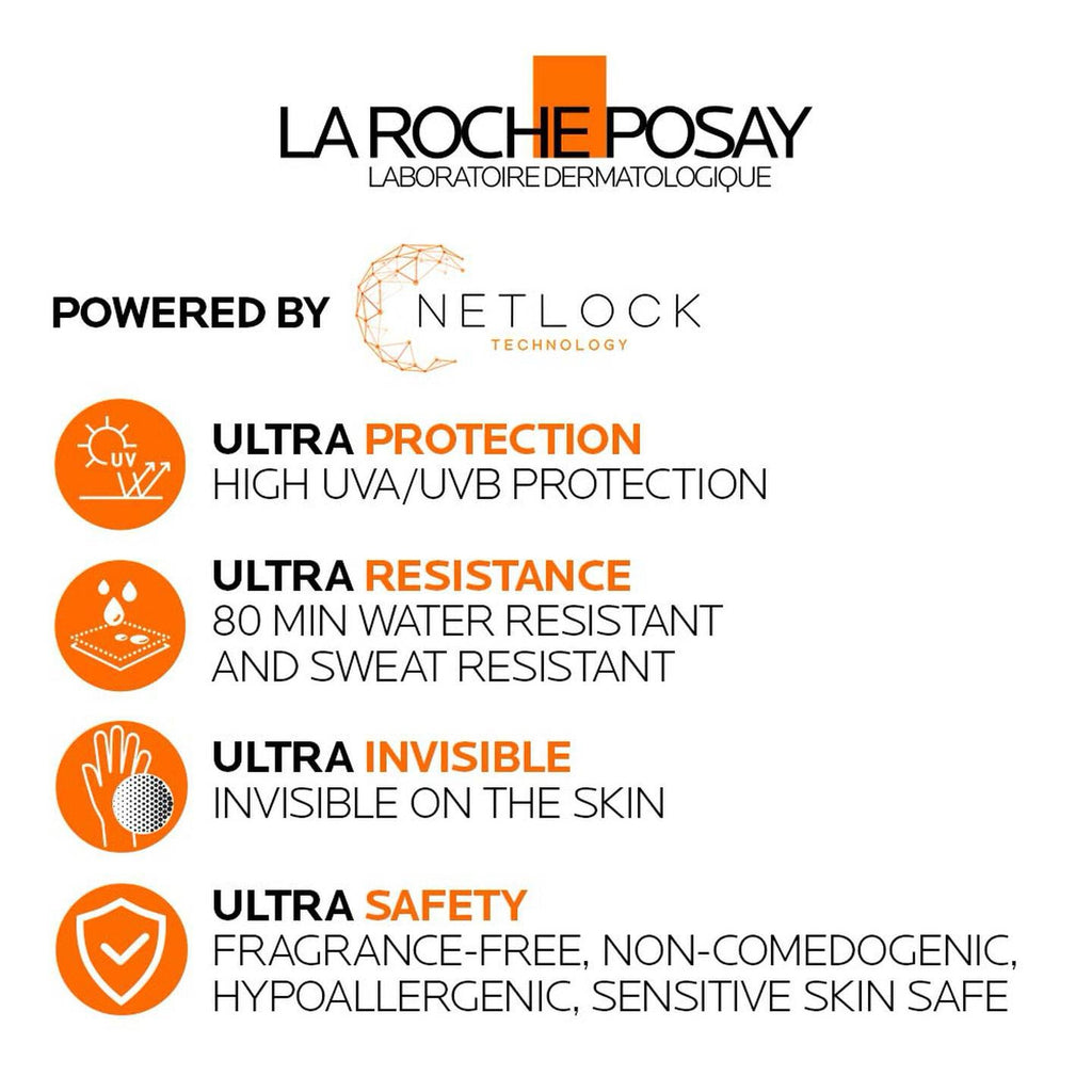 La Roche-Posay Anthelios Ultra-Fluid SPF 50+ Sunscreen 125ml – Lightweight Invisible Protection