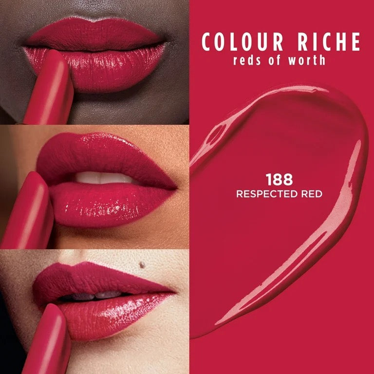 L’Oréal Paris Colour Riche Reds of Worth Satin Lipstick 188 Respected Red
