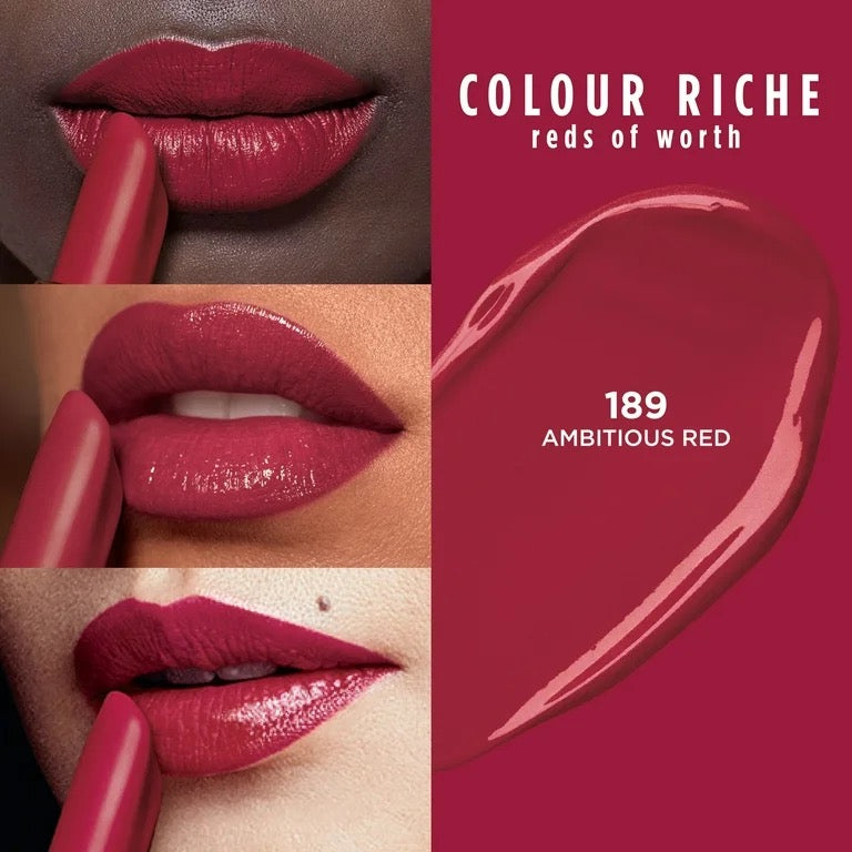 L’Oréal Paris Colour Riche Reds of Worth Satin Lipstick 189 Ambitious Red