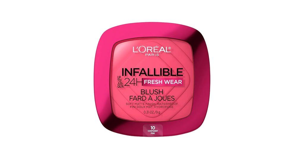 L'Oreal Infallible blush packaging on a white background