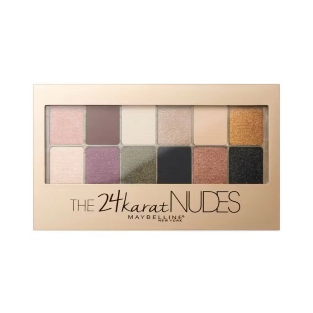 Maybelline The 24K Nudes Eyeshadow Palette – Gold & Neutral Glam Palette