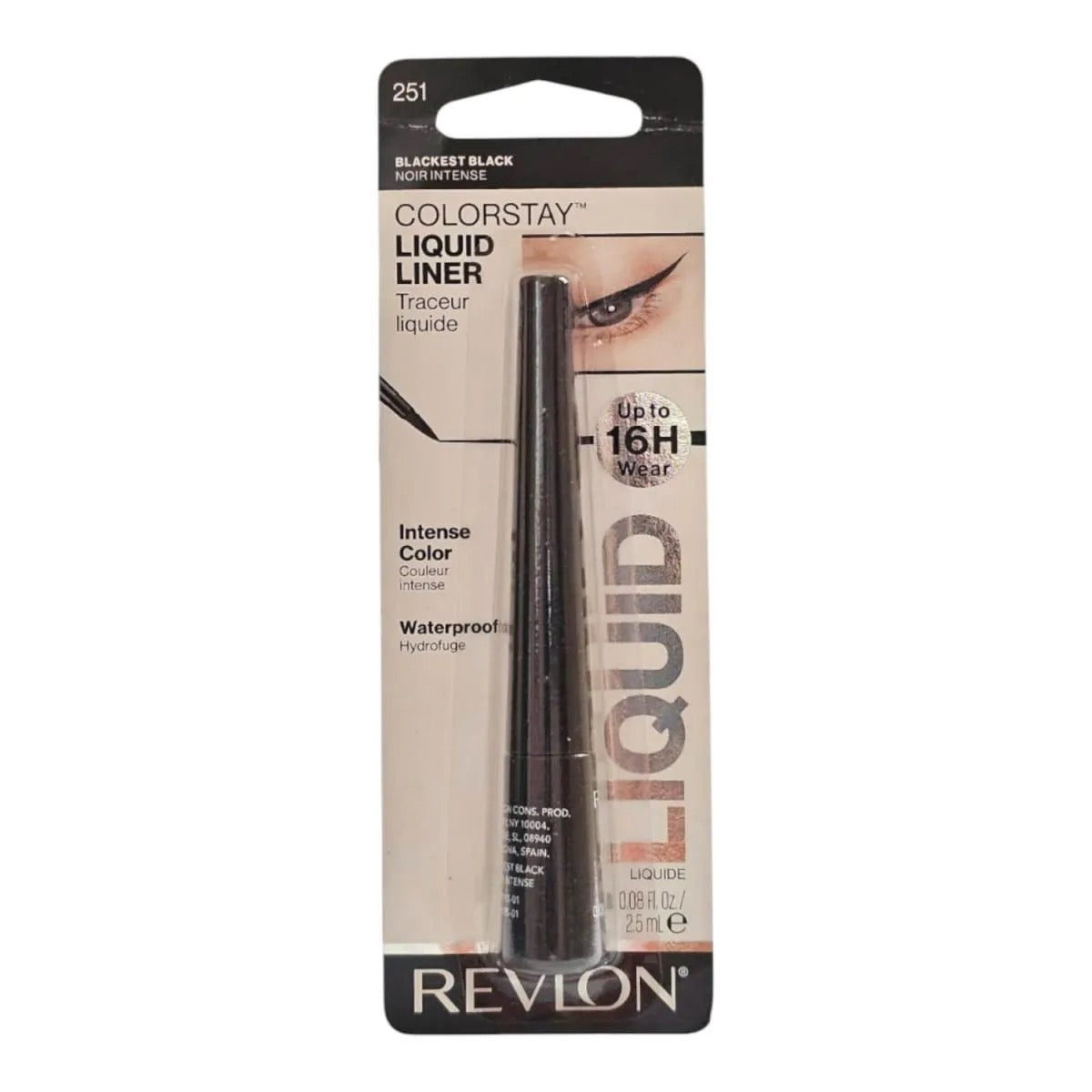 Revlon ColorStay Liquid Eyeliner 251 Blackest Black – Long-Lasting Precision Liner
