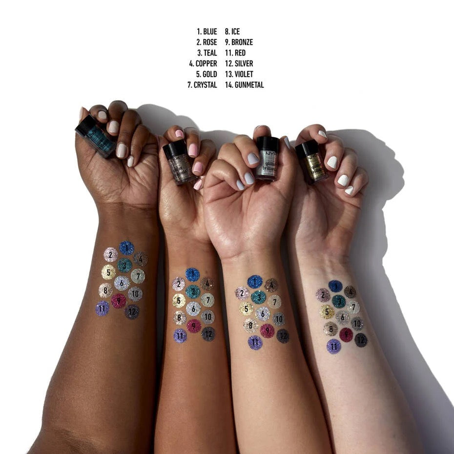 NYX Professional Makeup Face & Body Glitter 2.5g – Loose Glitter for Face, Eyes & Body