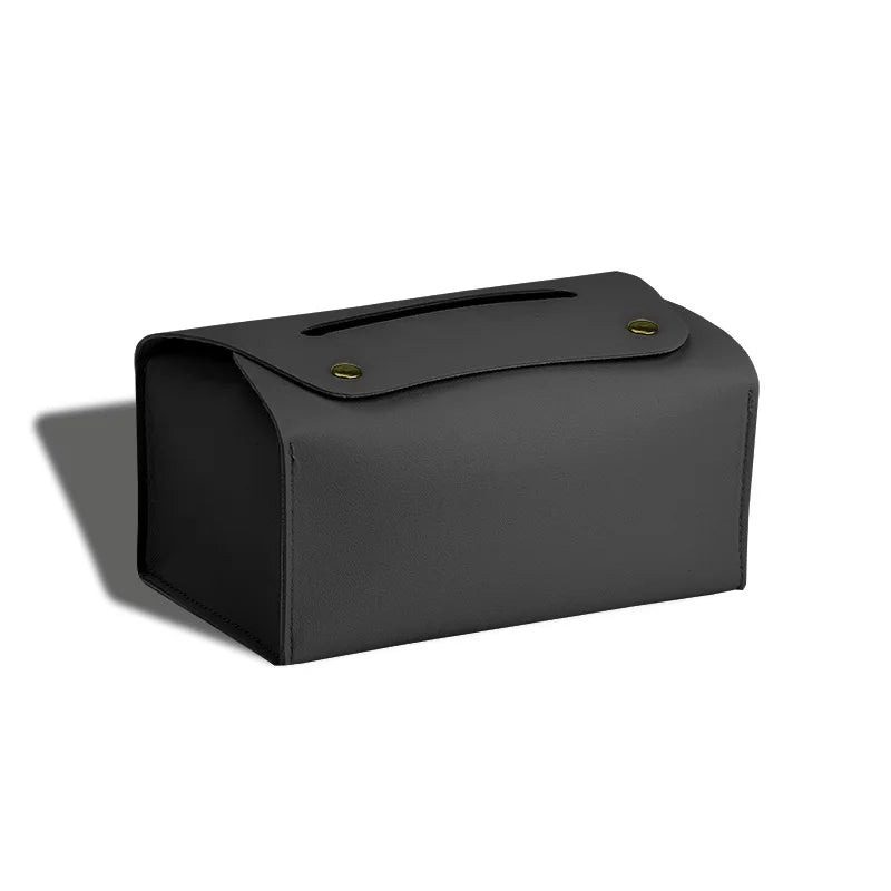 Luxury Leather Tissue Box Cover – Minimal Home Accent