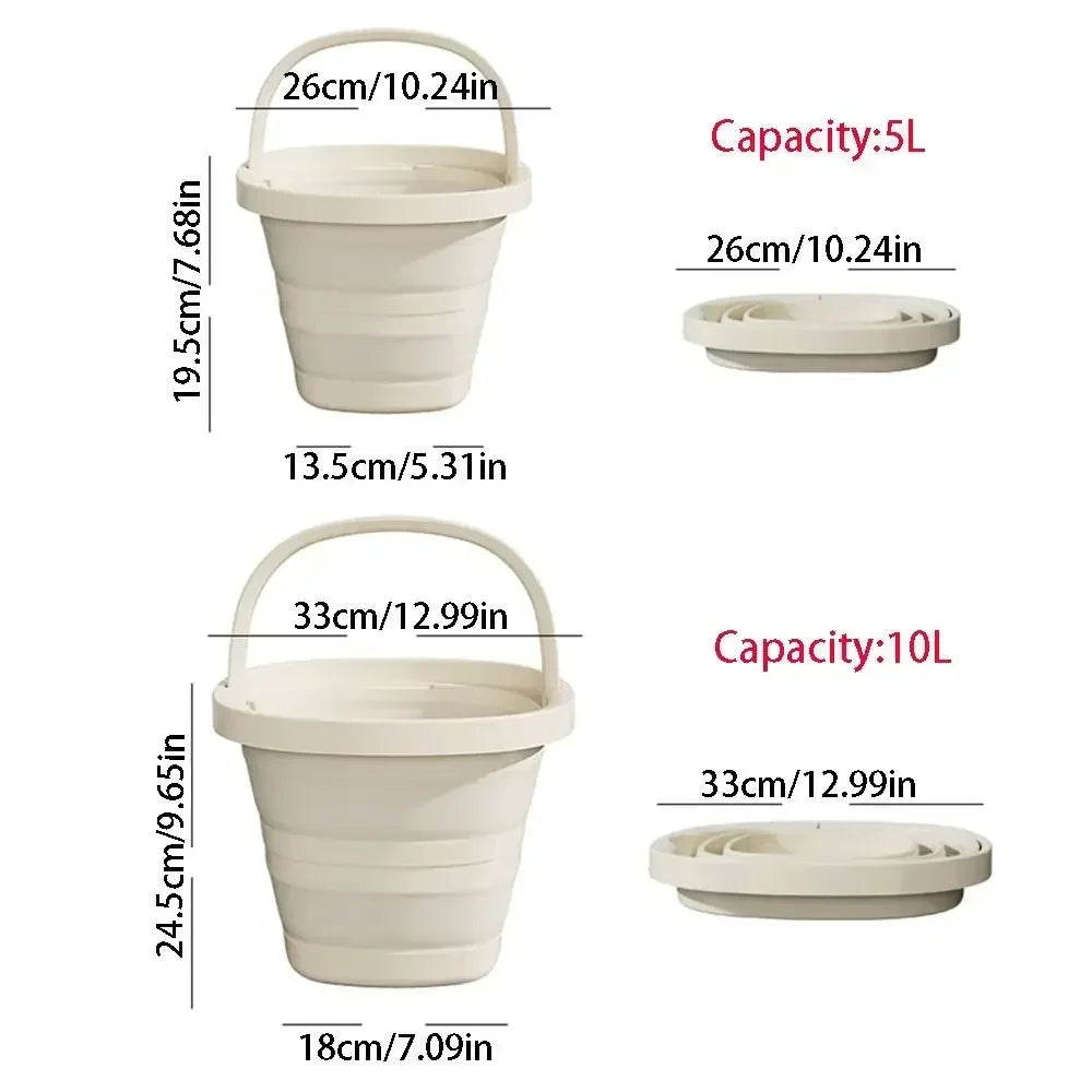 Collapsible Folding Bucket – Portable 5L / 10L Utility Basin