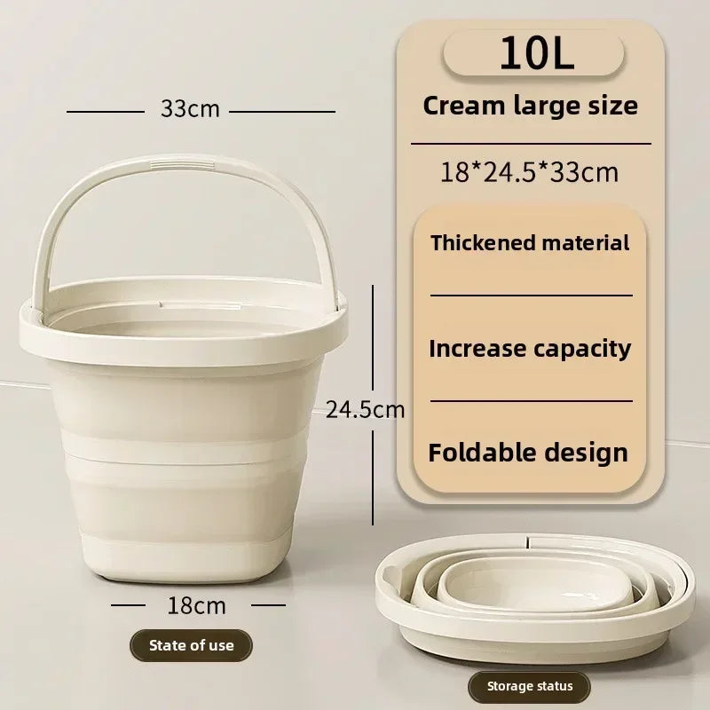 Collapsible Folding Bucket – Portable 5L / 10L Utility Basin