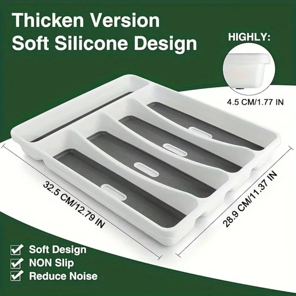 Premium 60-Piece Stainless Steel Cutlery Set with Drawer Organizer