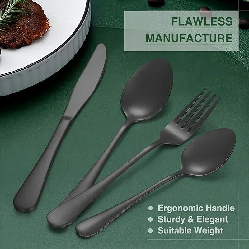 Premium 60-Piece Stainless Steel Cutlery Set with Drawer Organizer