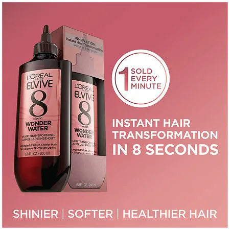 L'Oreal Paris Elvive 8 Second Wonder Water Rinse Out Lamellar Hair Treatment, 6.8 fl oz