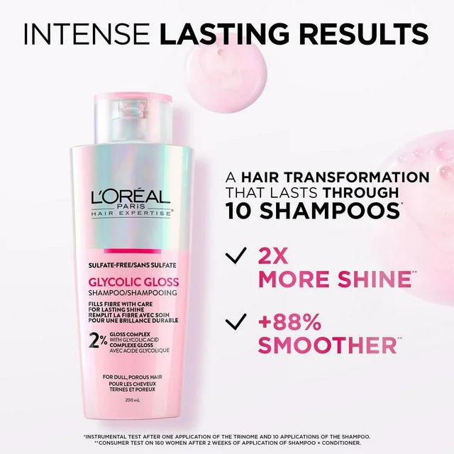 L’OREAL PARiS GLYCOLIC GLOSS SHAMPOO 200ml