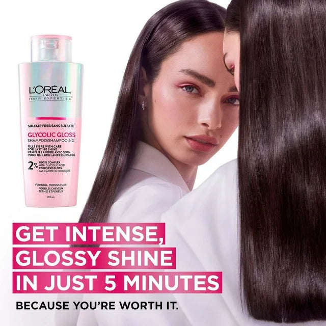 L’OREAL PARiS GLYCOLIC GLOSS SHAMPOO 200ml